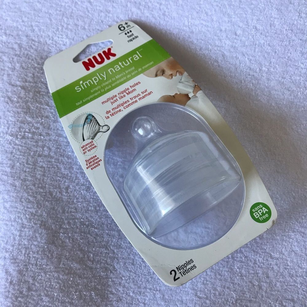 New NUK 2 Nipples BPA free for 6+months​
